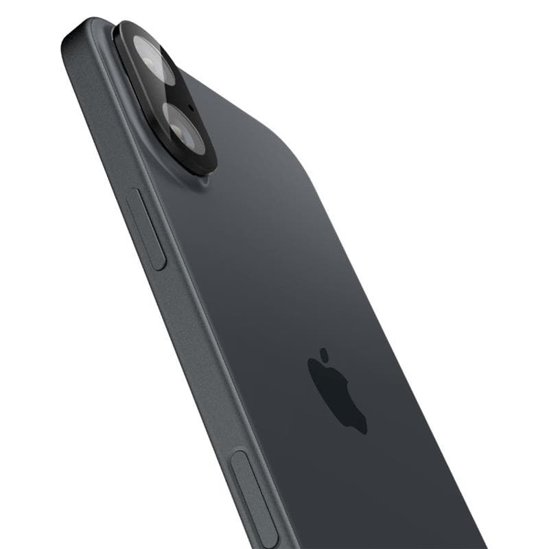 Spigen Optik GLAS.TR Camera Protector 2-Pack - Lens Protector for iPhone 16 / 16 Plus (2 pcs) (Black) 3