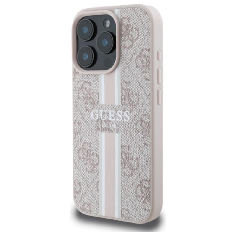 Guess 4G Printed Stripes MagSafe - Case for iPhone 16 Pro Max (pink) 2
