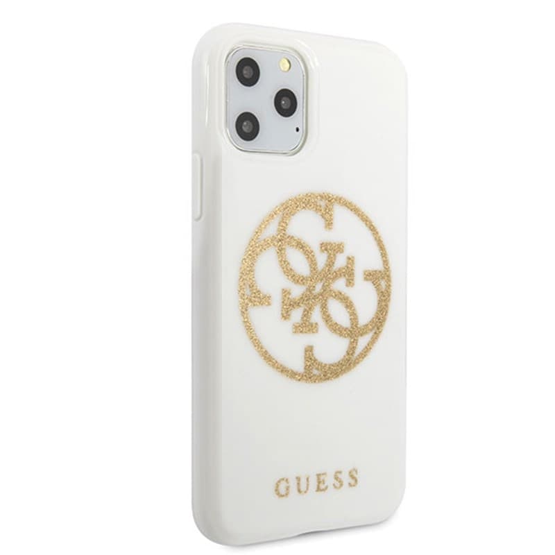 Guess Circle Glitter 4G - Case for  iPhone 11 Pro Max (biały) 5