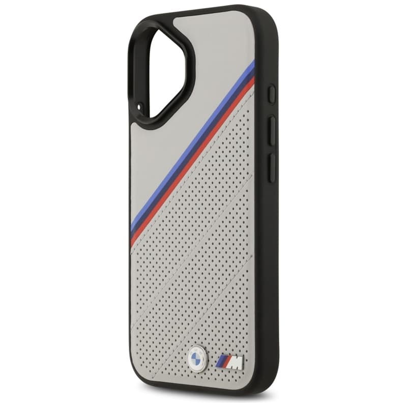 BMW M Tricolor Metal Logo MagSafe - iPhone 17 Case (Gray) 6