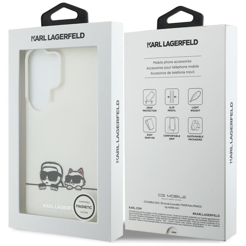 Karl Lagerfeld IML Peekaboo Karl & Choupette MagSafe - Samsung Galaxy S26 Ultra Case (Clear) 8