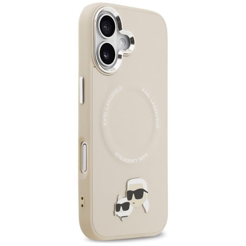 Karl Lagerfeld Karl & Choupette Pins MagSafe - Case for iPhone 17 (beige) 4