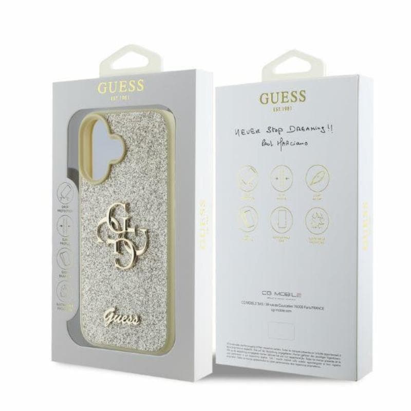 Guess Fixed Glitter Big 4G - Case iPhone 16 (gold) 4
