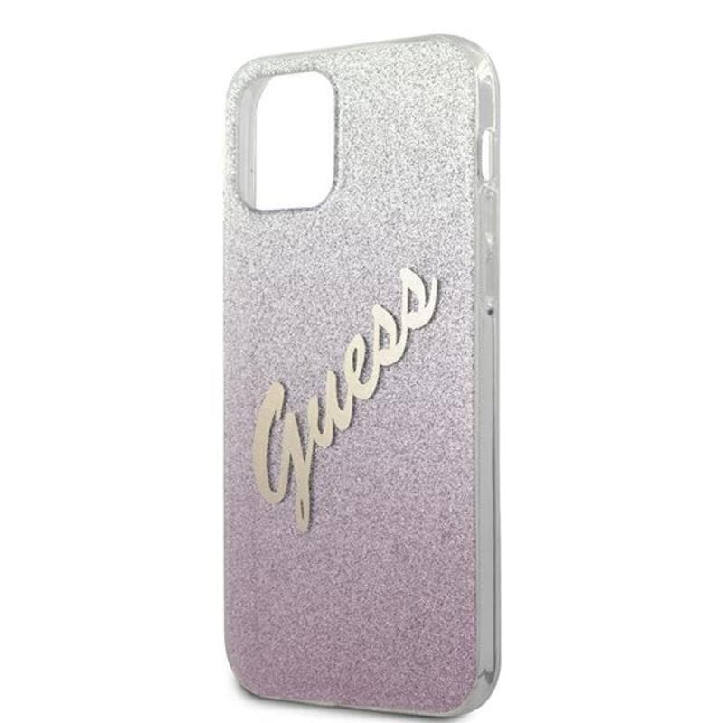 Guess Glitter Gradient Script - Case for iPhone 12 Pro Max (Pink) 6