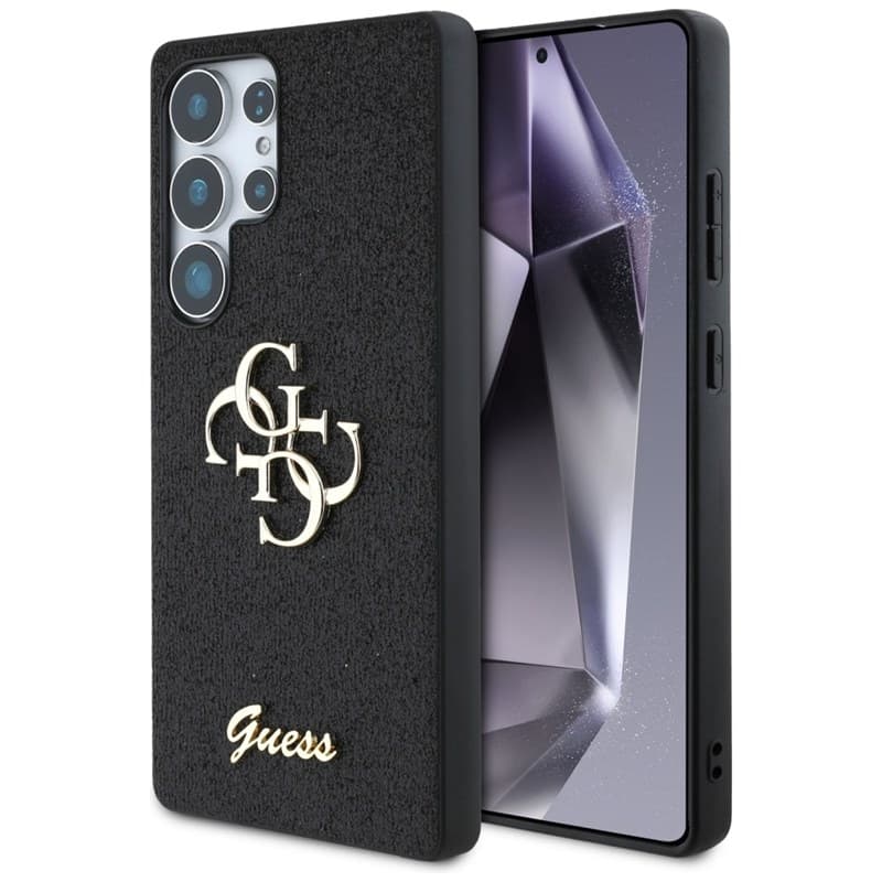 Guess Fixed Glitter Big 4G Metal Logo - Case for Samsung Galaxy S25 Ultra (black) 1