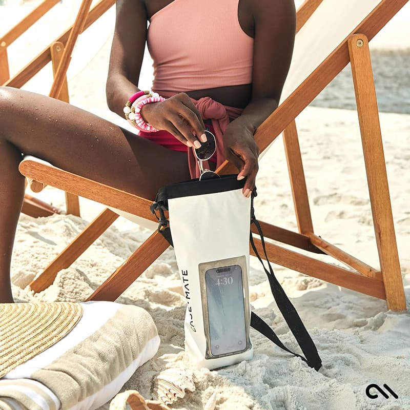 Case-Mate Waterproof Mini Phone Bucket Dry Bag - Waterproof bag with phone pocket up to 7" (Sand Dollar) 8