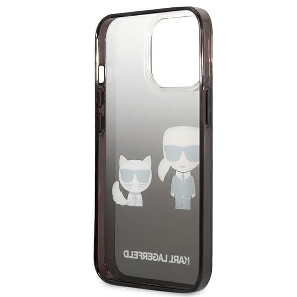 Karl Lagerfeld Gradient Ikonik Karl & Choupette - Case for iPhone 13 Pro (Black) 7