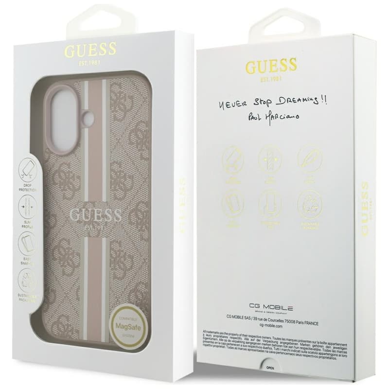 Guess 4G Printed Stripes MagSafe - Case iPhone 17 (pink) 8