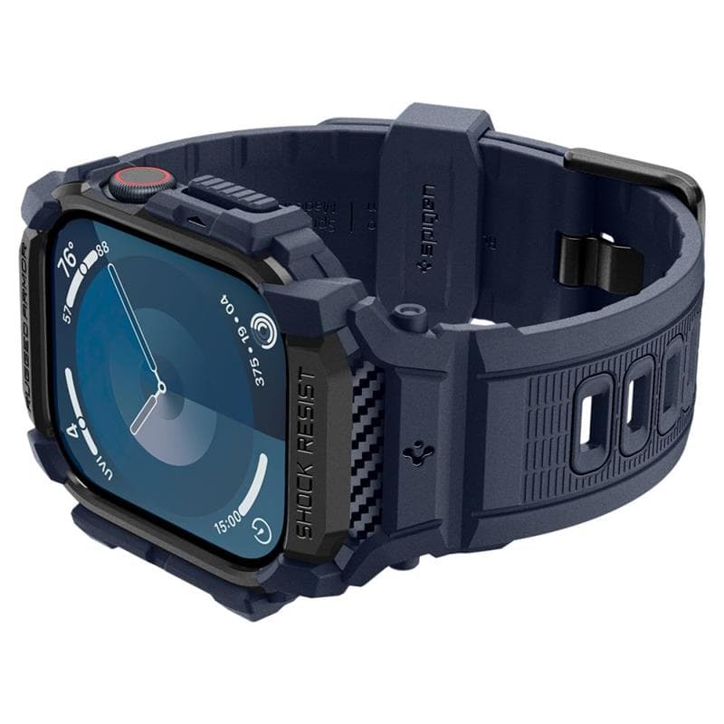 Spigen Rugged Armor Pro - Strap with Case for Apple Watch 10 46 mm (Navy Blue) 6