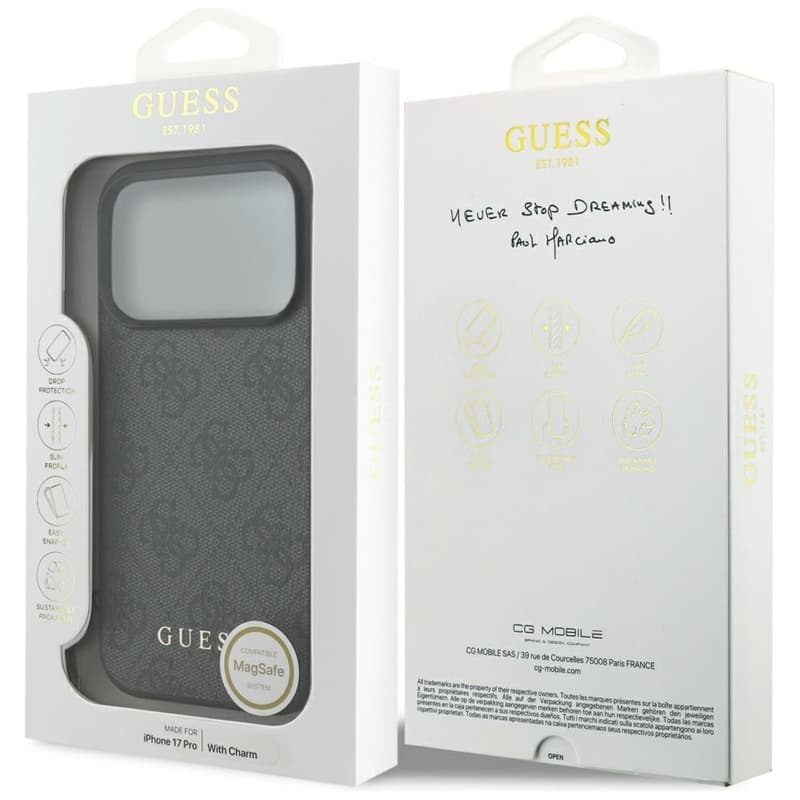 Guess 4G Charms Collection MagSafe - iPhone 17 Pro Case (Black) 7
