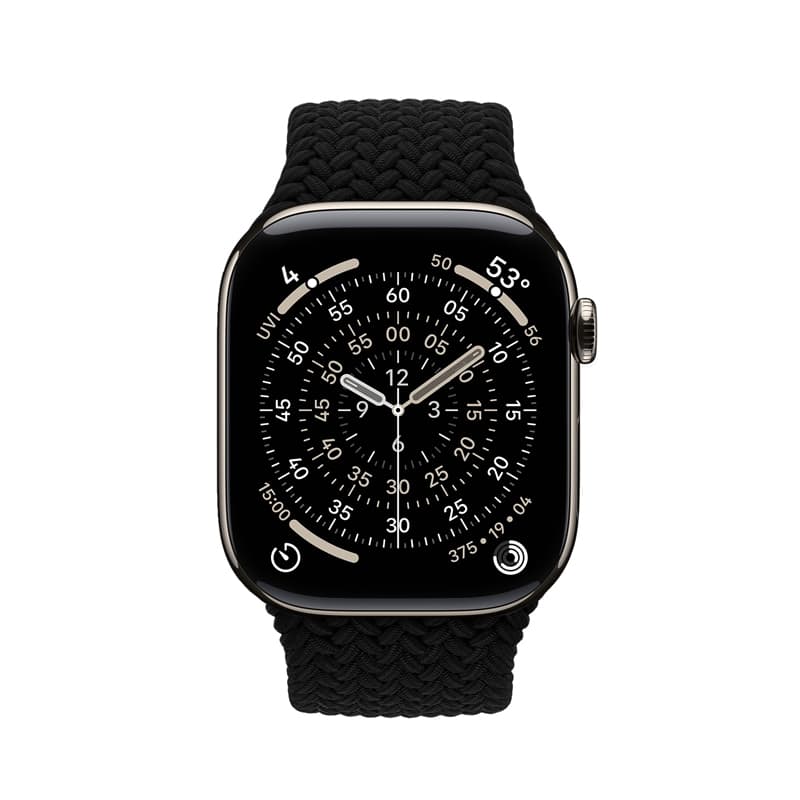 Crong Wave Band - Braided strap for Apple Watch 44/45/46/49 mm (black) 2