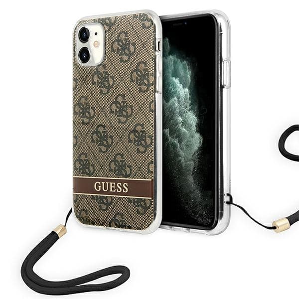Guess 4G Print Cord - Cover for iPhone 11 (Brown) 1