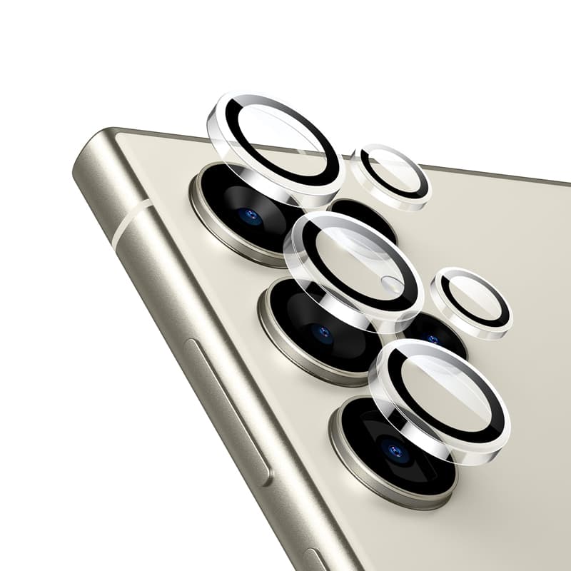 Crong Lens Ring - Tempered Glass for Samsung Galaxy S24 Ultra Camera Lens (Transparent)