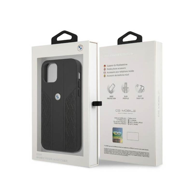 BMW Leather Curve Perforate - Case for iPhone 12 / iPhone 12 Pro (Black) 8
