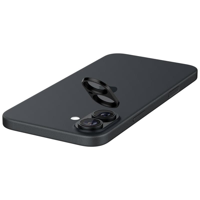 Spigen Optik GLAS.TR Camera Protector 2-Pack - Lens Protector for iPhone 16 / 16 Plus (2 pcs) (Black) 5