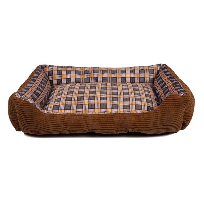 Soft bed sofa for a dog 75 x 58 x 19 cm size. L (brown) 1