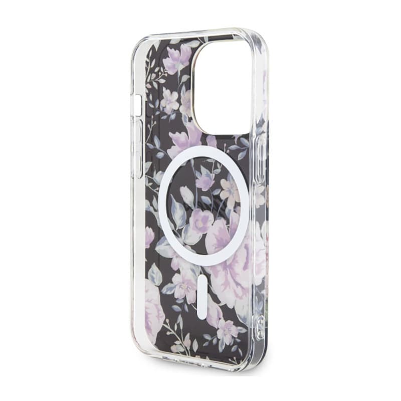 Guess Flower MagSafe - Case for iPhone 14 Pro (Black) 7