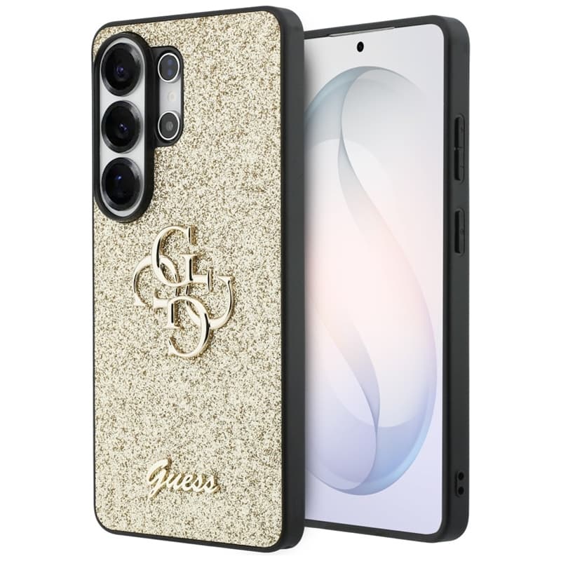 Guess Fixed Glitter Big 4G Metal Logo - Samsung Galaxy S26 Ultra Case (Gold) 1