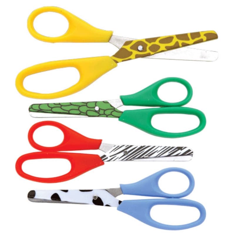 Topwrite - Scissors 13 cm with an animal pattern (Green) 2