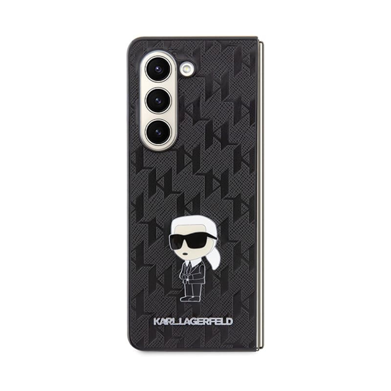 Karl Lagerfeld NFT Saffiano Monogram Ikonik Pin - Samsung Galaxy Z Fold 5 Case (black) 2