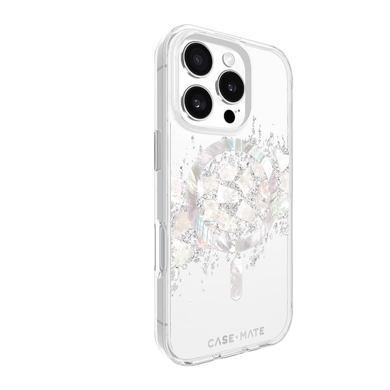 Case-Mate Karat MagSafe - Case for iPhone 16 Pro with Pearl Inlay (A Touch of Pearl) 3