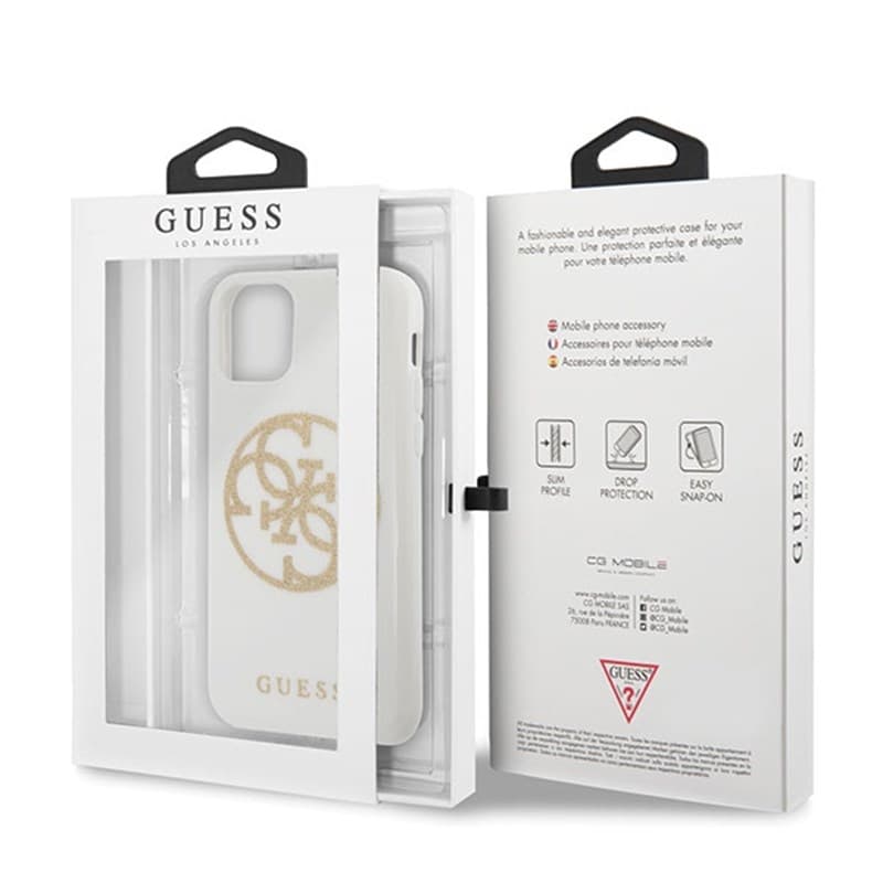 Guess Circle Glitter 4G - Case for  iPhone 11 Pro Max (biały) 7