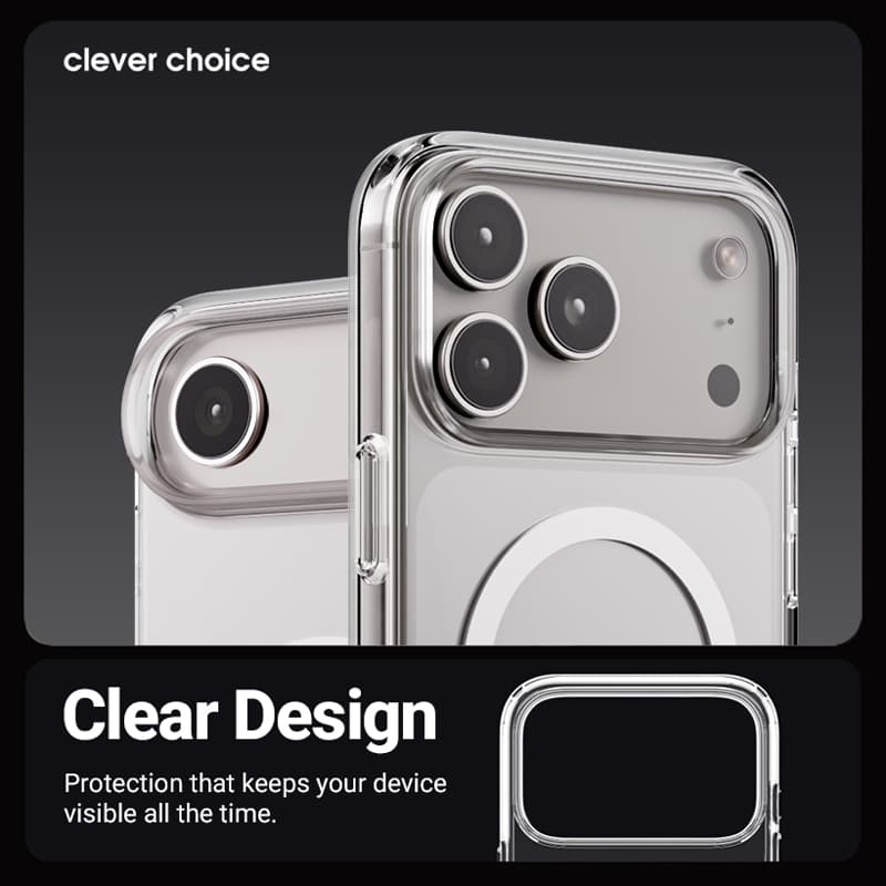 Crong Clear MAG Cover - MagSafe iPhone 17 Pro Max Case (Clear) 3