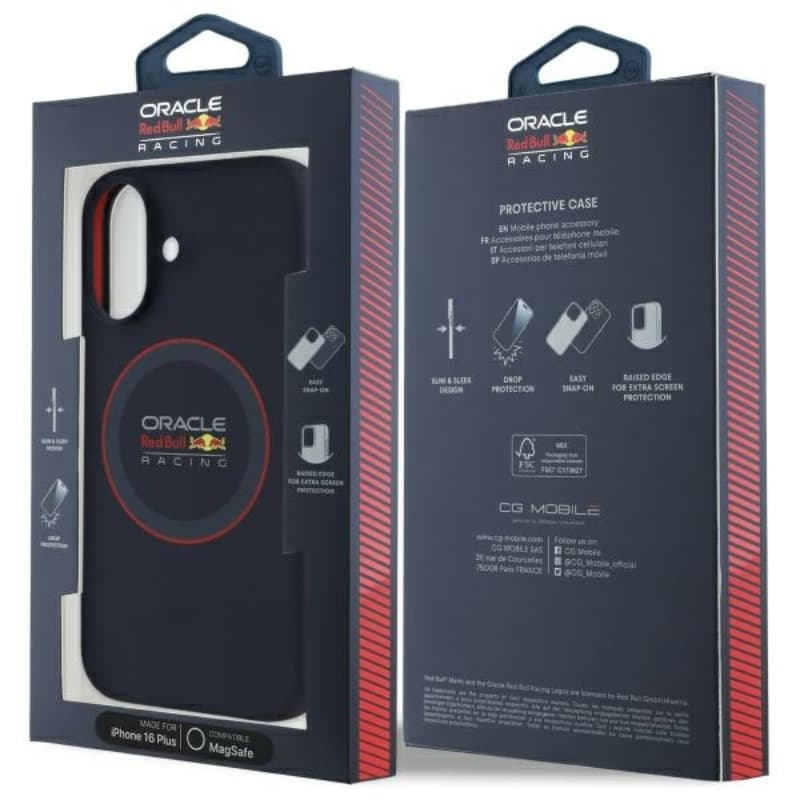 Red Bull Silicone Red Ring MagSafe - iPhone 16 Plus Case (Navy Blue) 8