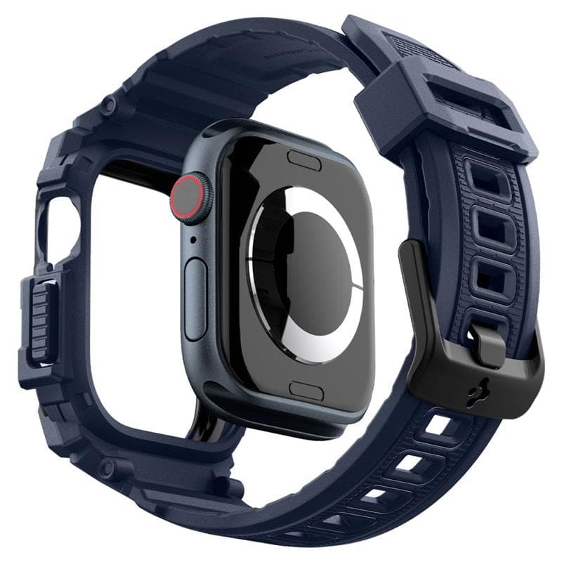 Spigen Rugged Armor Pro - Strap with Case for Apple Watch 10 46 mm (Navy Blue) 7