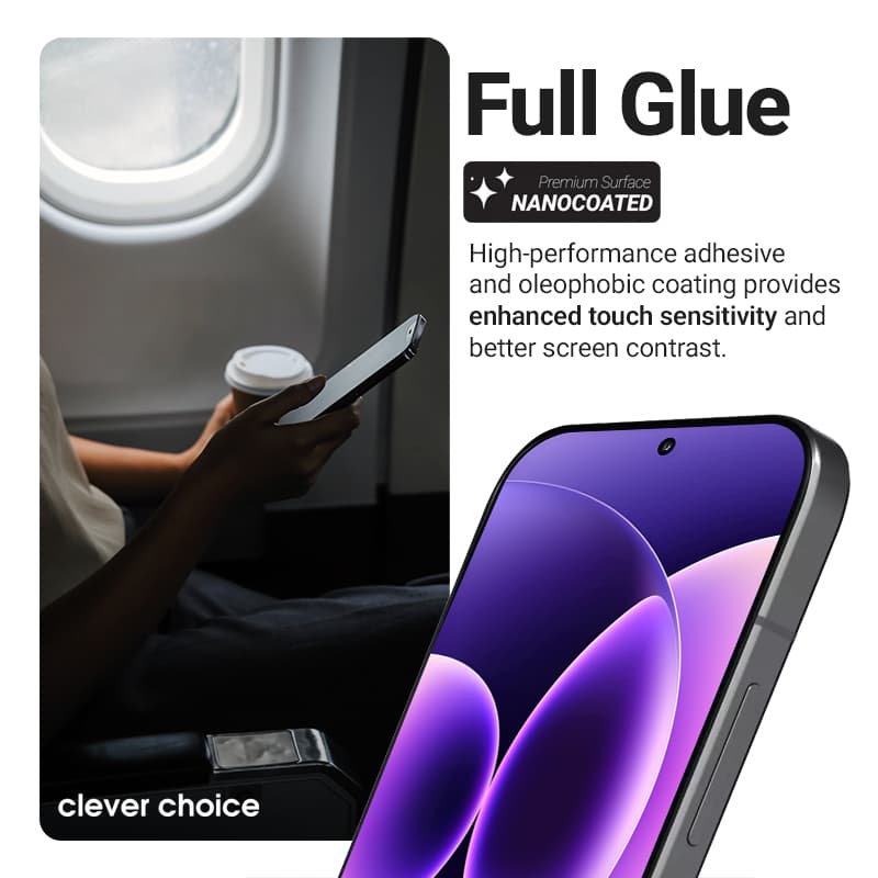 Crong 3D Armour Glass Lite - Full Glue Tempered Glass for Xiaomi 17 4