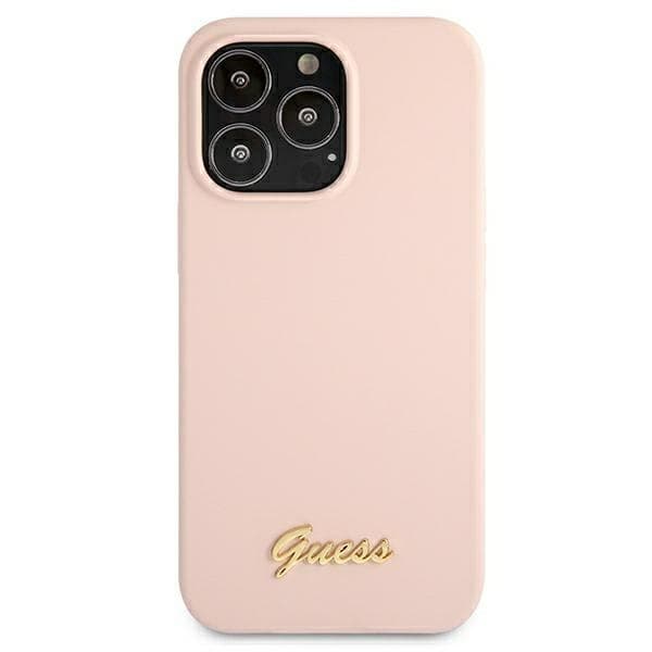 Guess Silicone Script - Case for iPhone 12 / iPhone 12 Pro (pink) 4