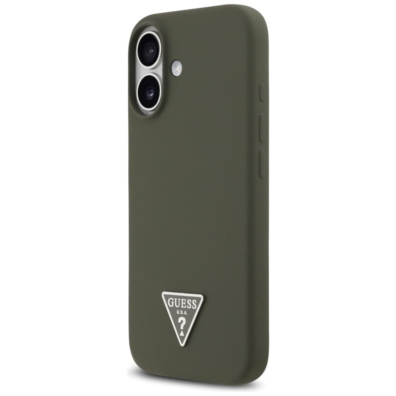 Guess Silicone Triangle Logo MagSafe - Case iPhone 17 (khaki) 2