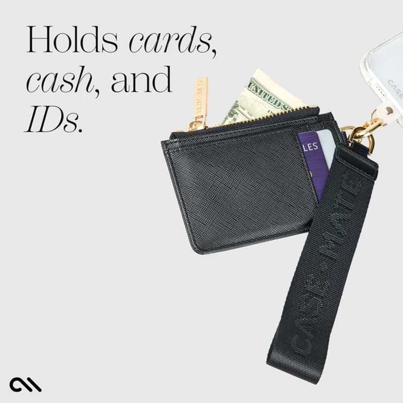 Case-Mate Essential Phone Strap with Wallet - Universal phone strap with wallet (Black) 4