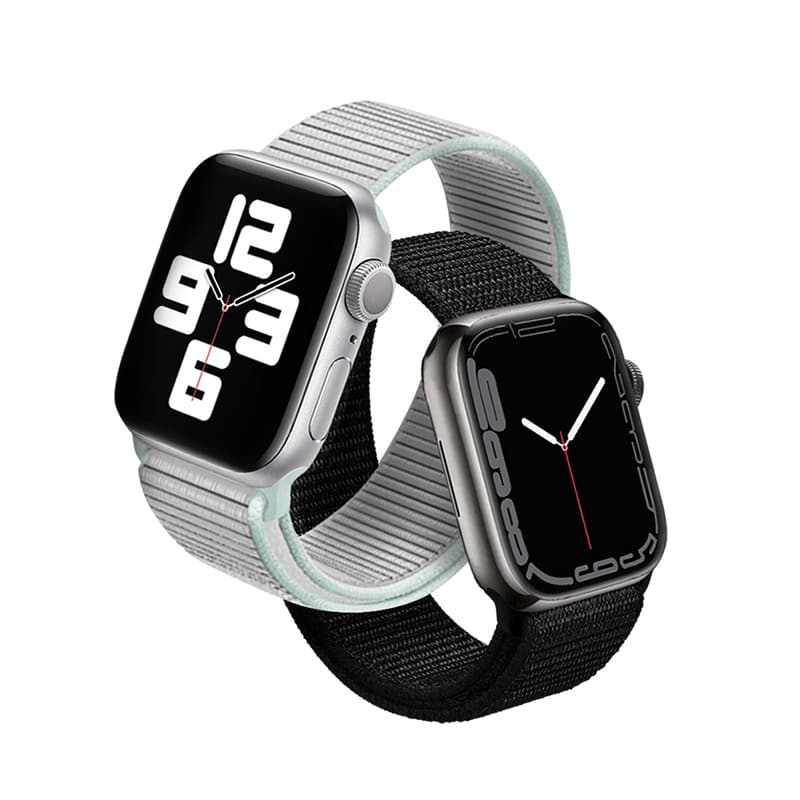 Crong Nylon Reflex - Sport Band for Apple Watch 44/45/46/49 mm (Black) 5