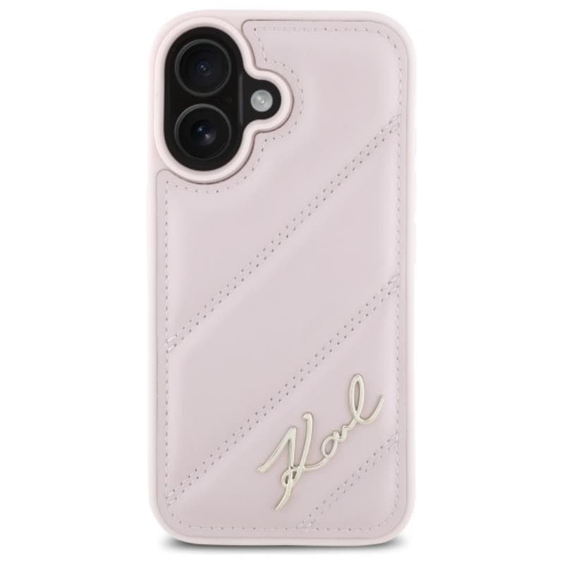Karl Lagerfeld Quilted Signature - Case for iPhone 16 (pink) 3