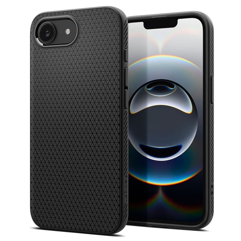 Spigen Liquid Air - Case for iPhone 17e / 16e (Matte Black) 1