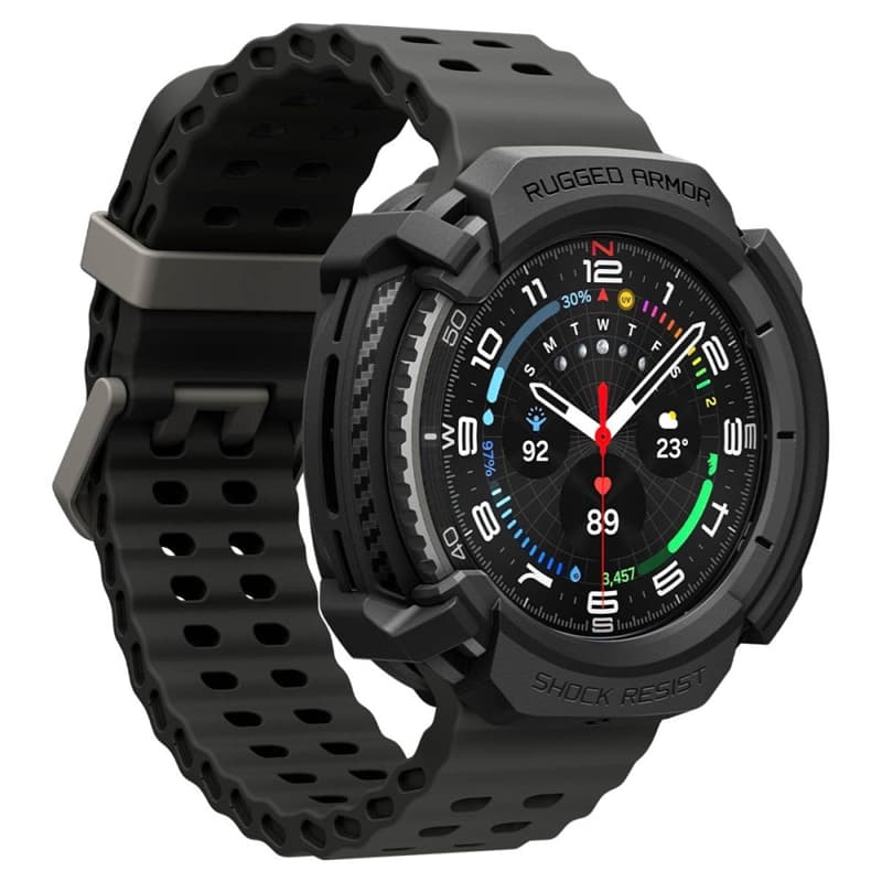 Spigen Rugged Armor - Case for Samsung Galaxy Watch 8 Classic 46 mm (Matte Black) 8