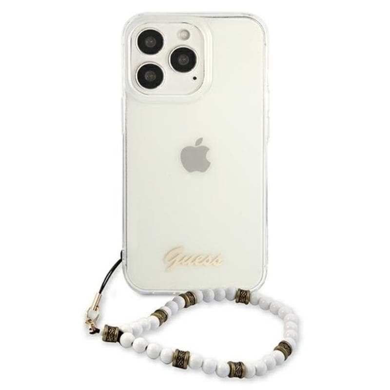 Guess White Pearl Strap - Case iPhone 13 Pro (Clear) 3