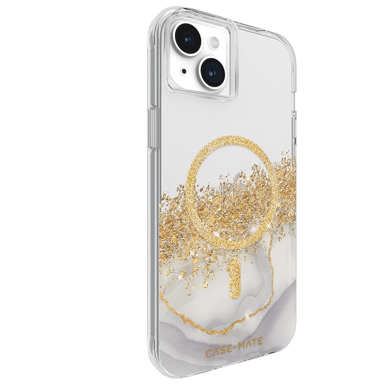 Case-Mate Karat MagSafe - Gold Decorated iPhone 15 Plus Case (Marble) 2