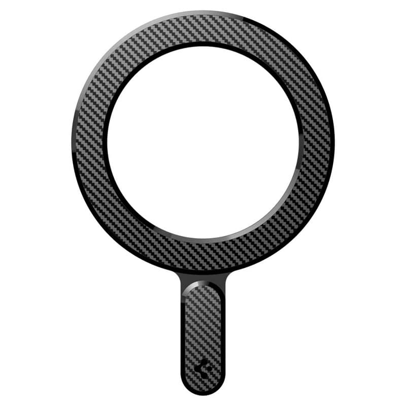 Spigen OneTap Ring Magnetic MagSafe Plate - Universal magnetic ring for case / smartphone (Carbon) 7