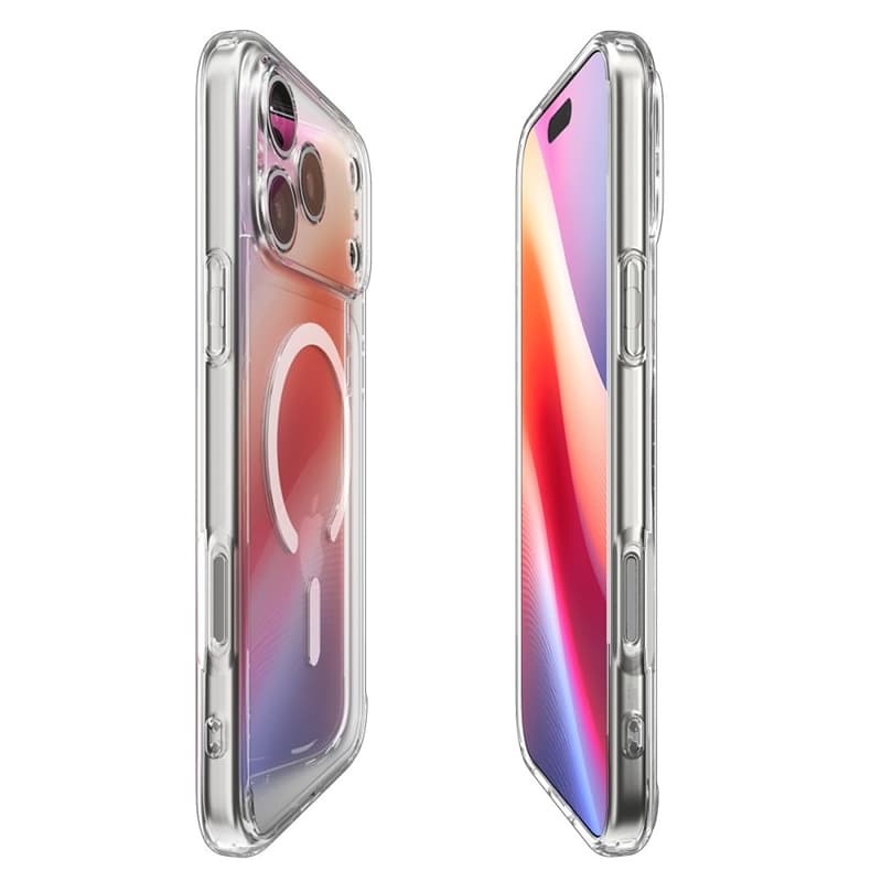 Spigen Ultra Hybrid Mag MagSafe - Case for iPhone 17 Pro (Clear/White) 6