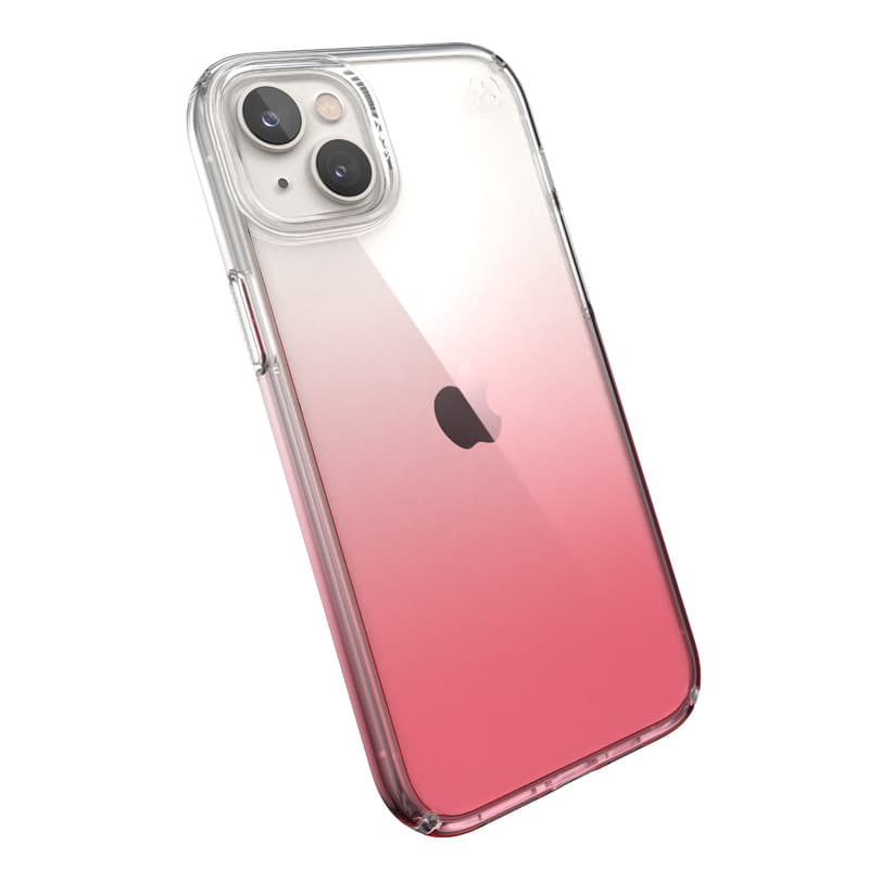 Speck Presidio Perfect-Clear + Ombre - iPhone 15 Plus / 14 Plus Case with MICROBAN Coating (Clear / Vintage Rose Fade) 8
