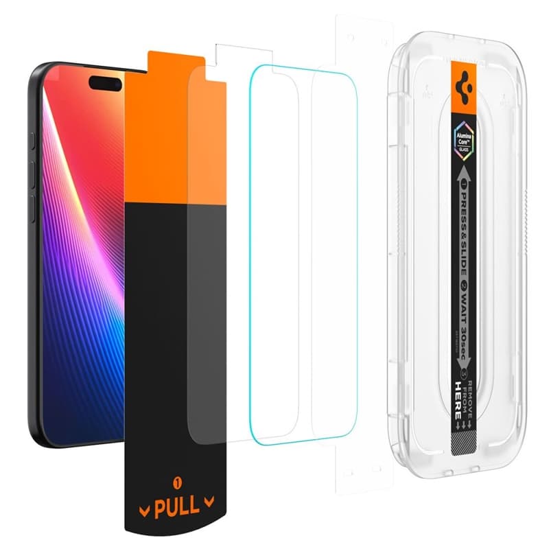 Spigen GLAS.TR EZ Fit Pro Privacy - Privacy Tempered Glass for iPhone 17 / 17 Pro / 16 Pro 3