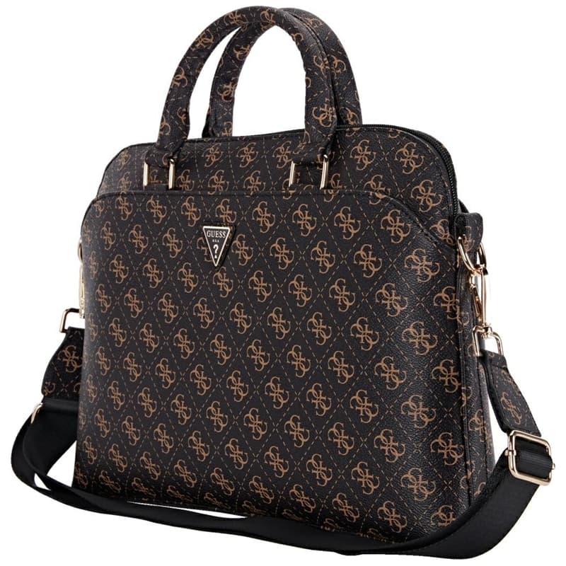 Guess New 4G Zipper Pocket Triangle Logo - Laptop Bag 15" (black) 3