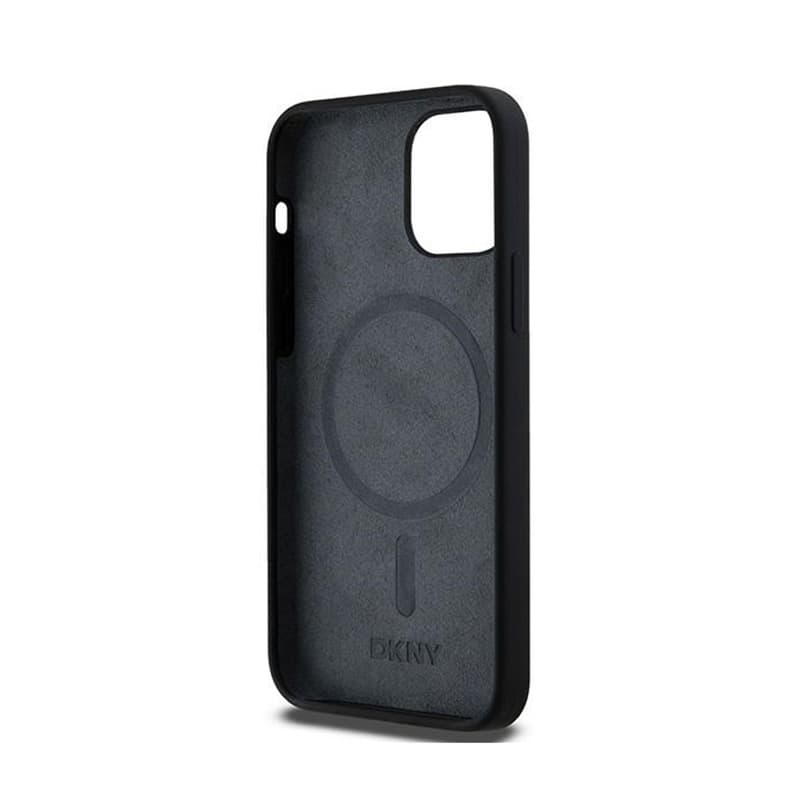 DKNY Liquid Silicone White Printed Logo MagSafe - Case for iPhone 12 / iPhone 12 Pro (black) 7