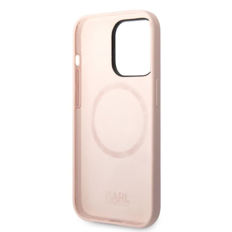 Karl Lagerfeld Silicone NFT Ikonik MagSafe - Case for iPhone 14 Pro (Pink) 7