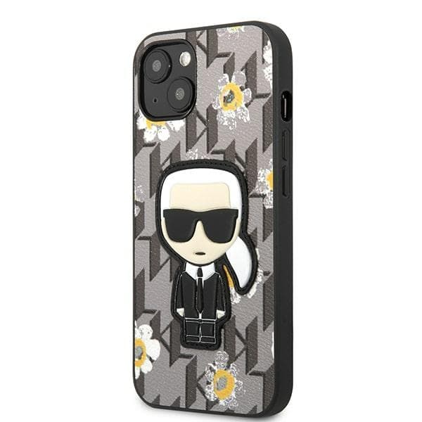 Karl Lagerfeld Iconic Karl Flower - Case for iPhone 13 (Grey) 2