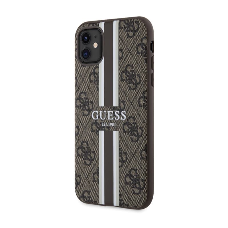 Guess 4G Printed Stripes MagSafe - Case for iPhone 11 (Brown) 2