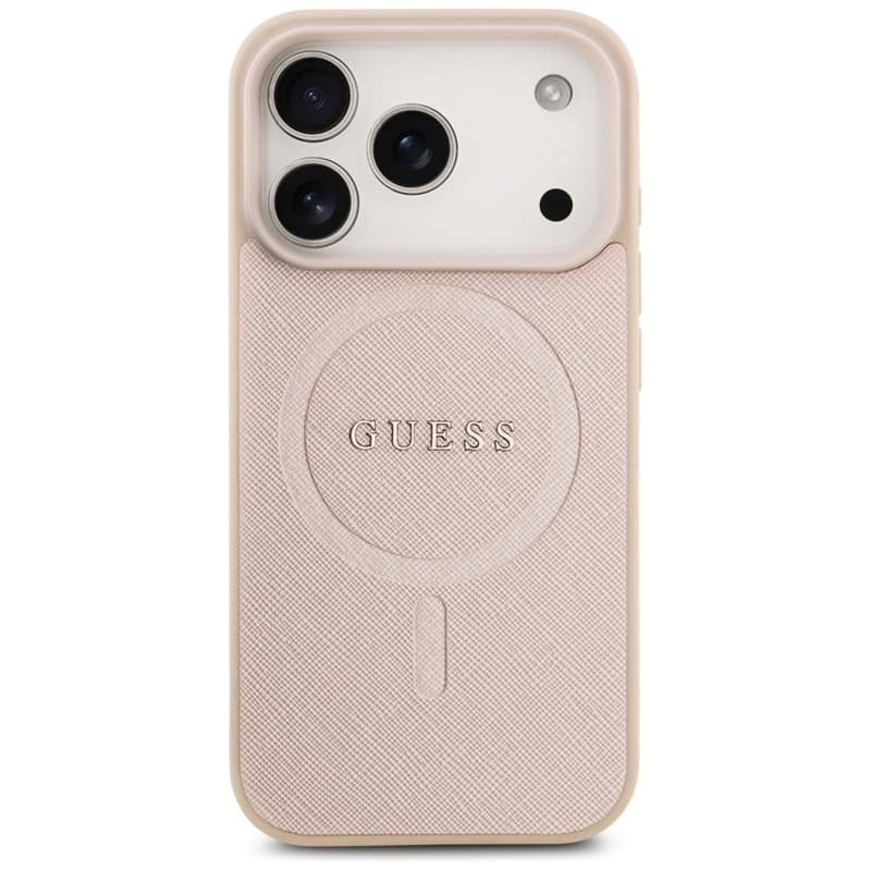 Guess Saffiano Classic Logo MagSafe - Case iPhone 17 Pro (pink) 3