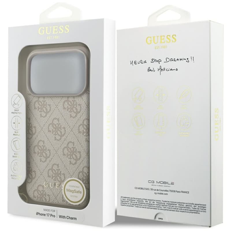Guess 4G Charms Collection MagSafe - iPhone 17 Pro Case (Pink) 7